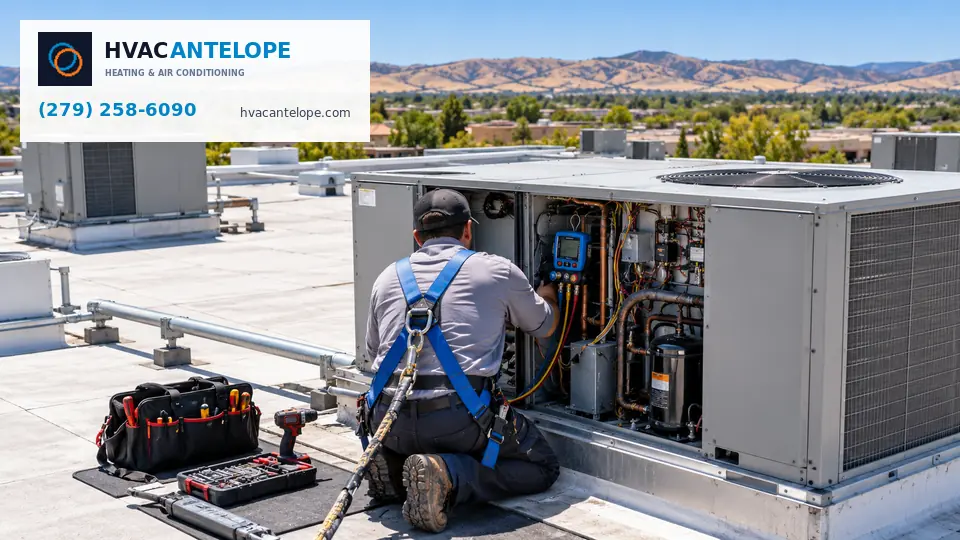 Commercial HVAC service for an Antelope California business