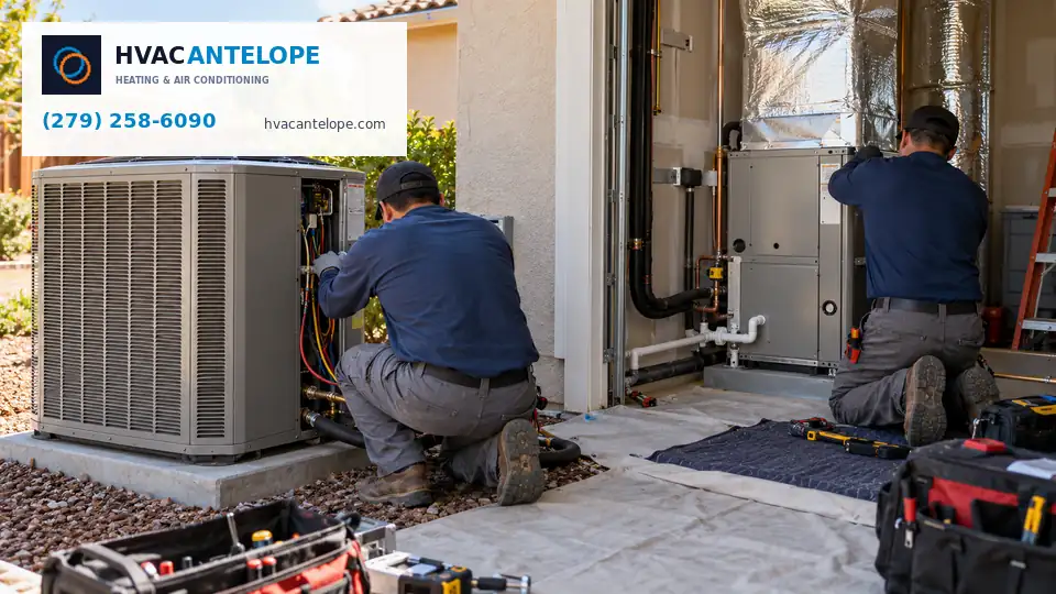 Complete HVAC installation at an Antelope California home